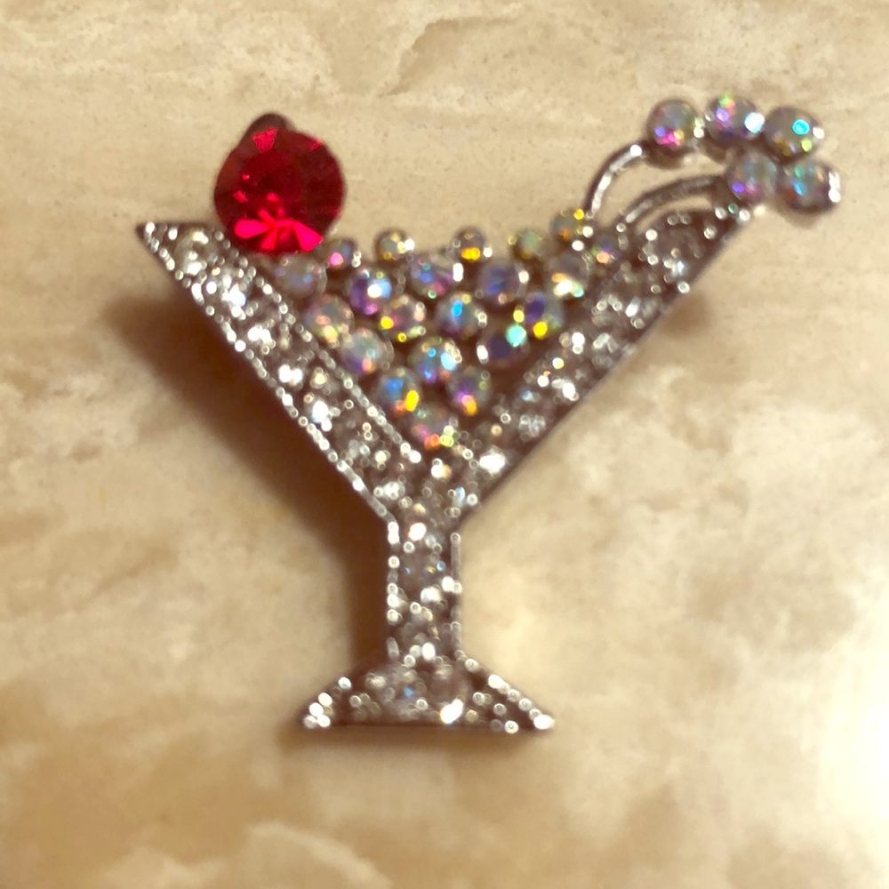Martini 🍸 Glass Pin ✨ Sparkly ✨